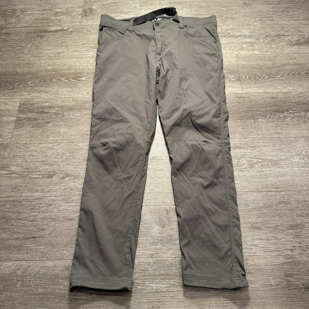 Wrangler Pants Mens 38 Gray ATG Hiking Belted Stretch Outdoor 38x30 Nylon‎ Gorp